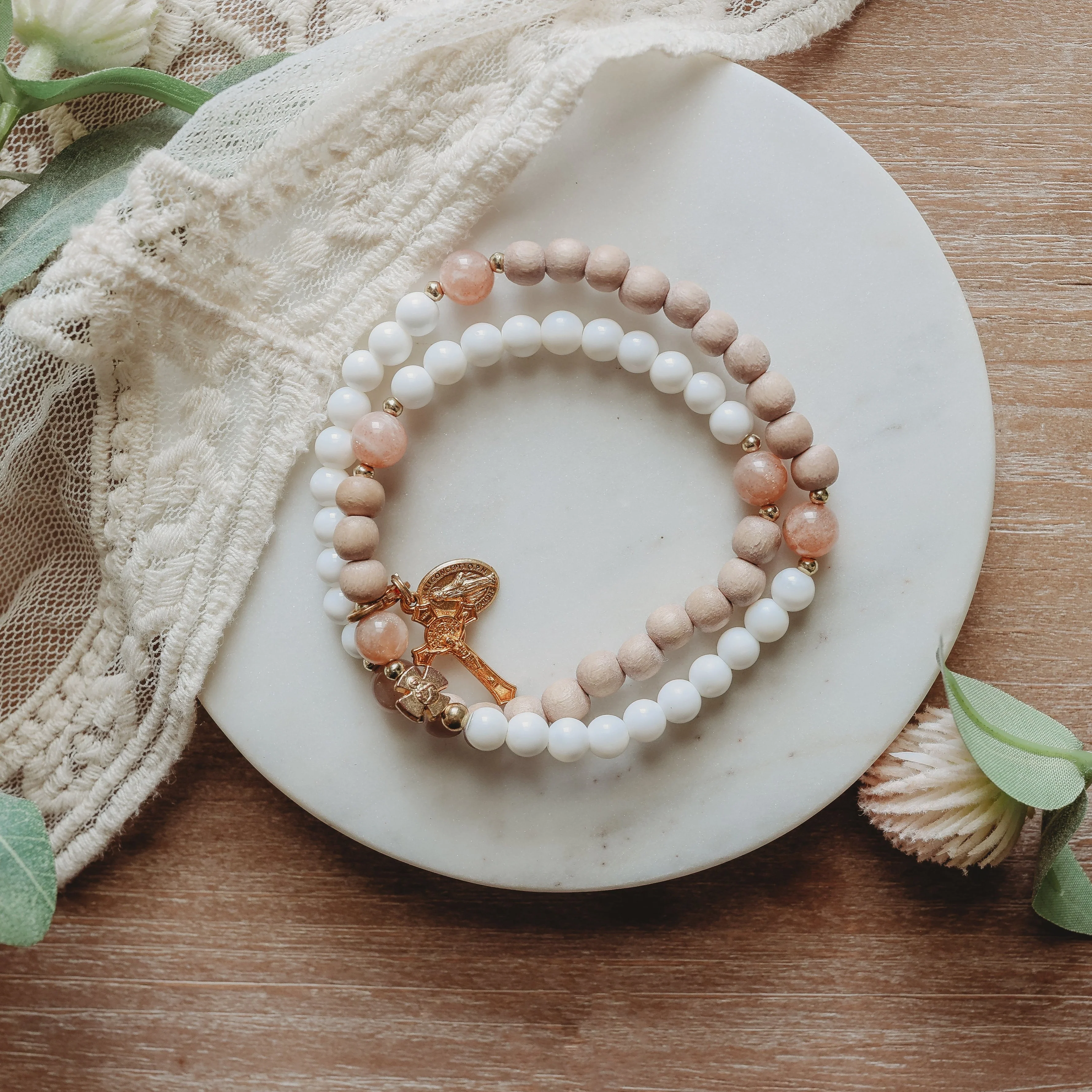 The Visitation | Stretch & Wrap Rosary Bracelet - Image 5
